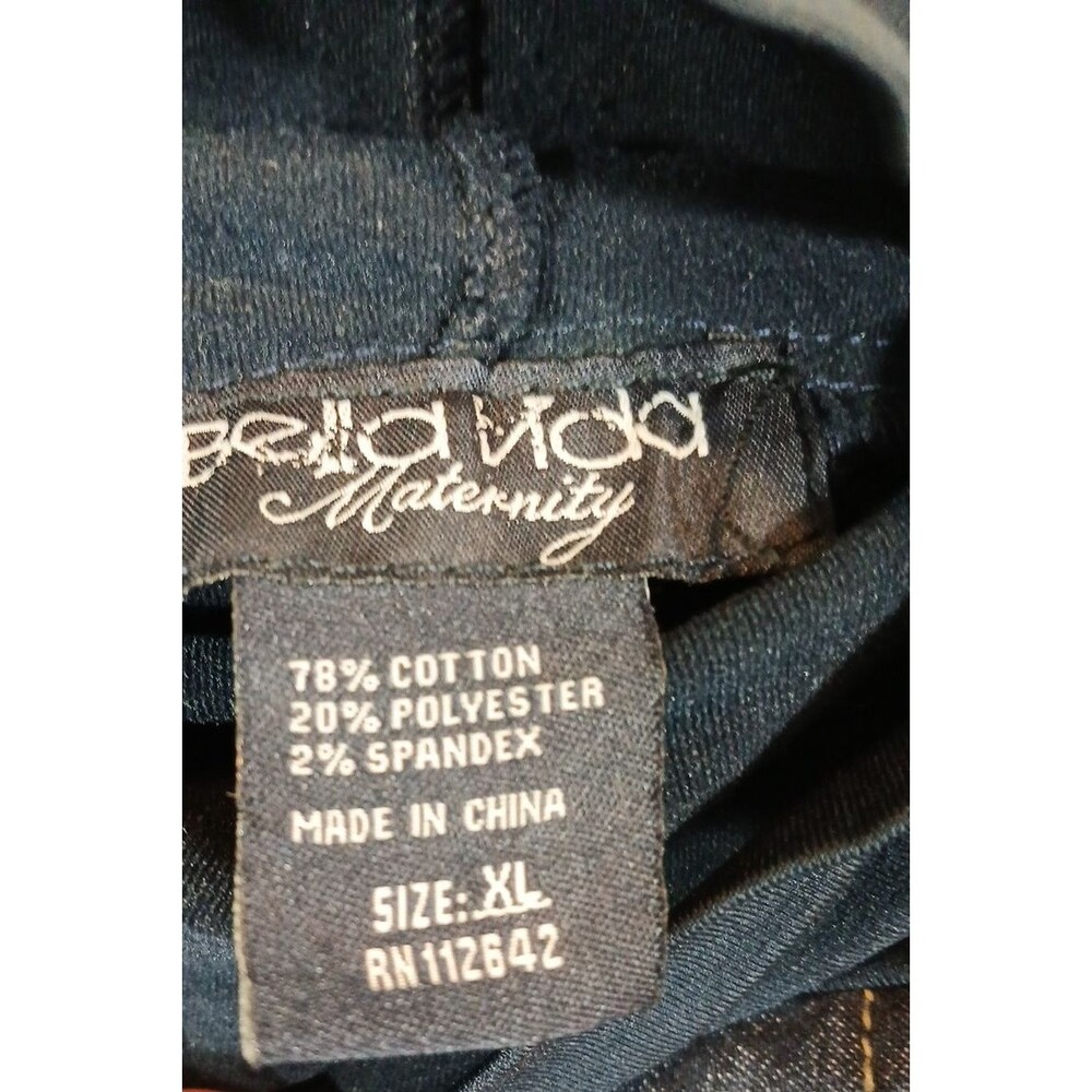Y0059. Maternity Jeans Bootcut Dark Blue Prenatal Future Mom Denim Maternity XL - Picture 2 of 9